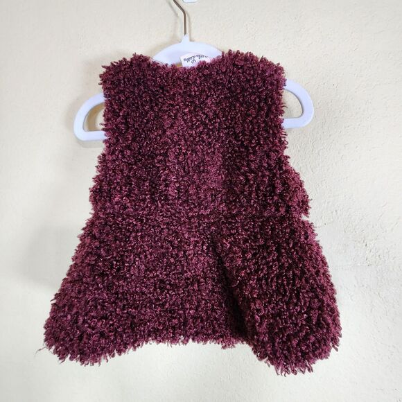 Little Lass Baby Girl teddy soft Vest deep eed pink band ribbon  24 Months - Picture 6 of 6